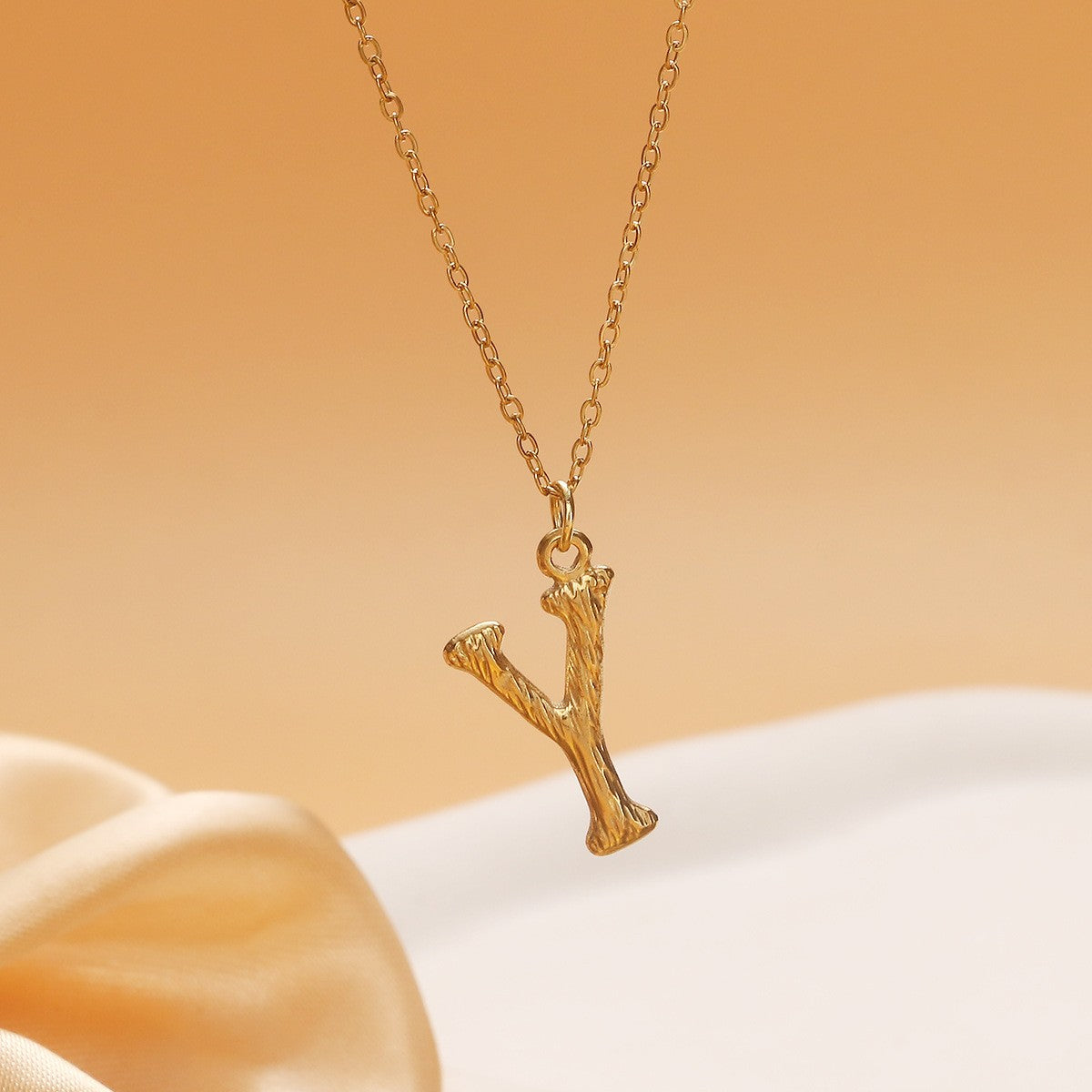 Dainty Twisted Initial Letter Necklace