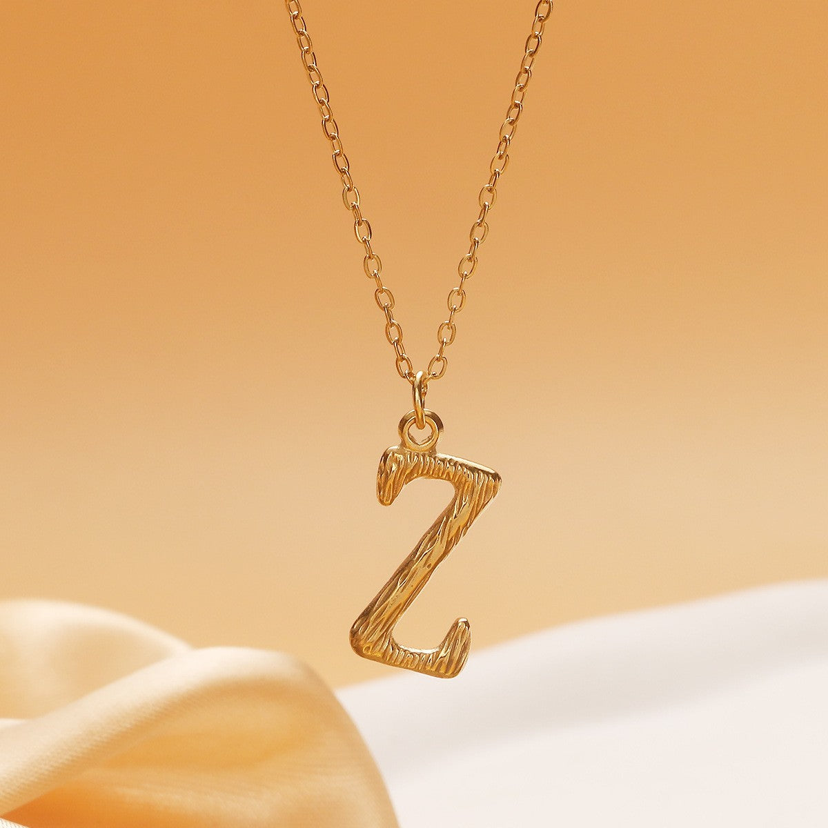 Dainty Twisted Initial Letter Necklace