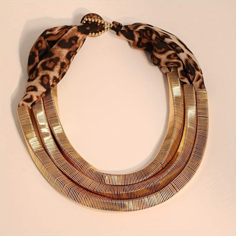 Boho Textured Multi-Layer Collar Necklace