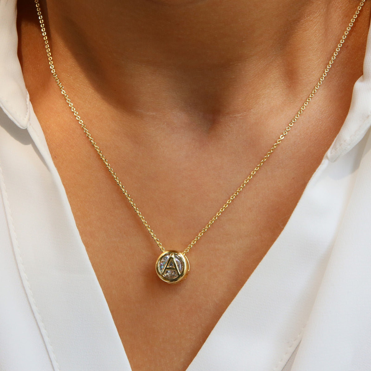 Dainty Initial Letter Necklace