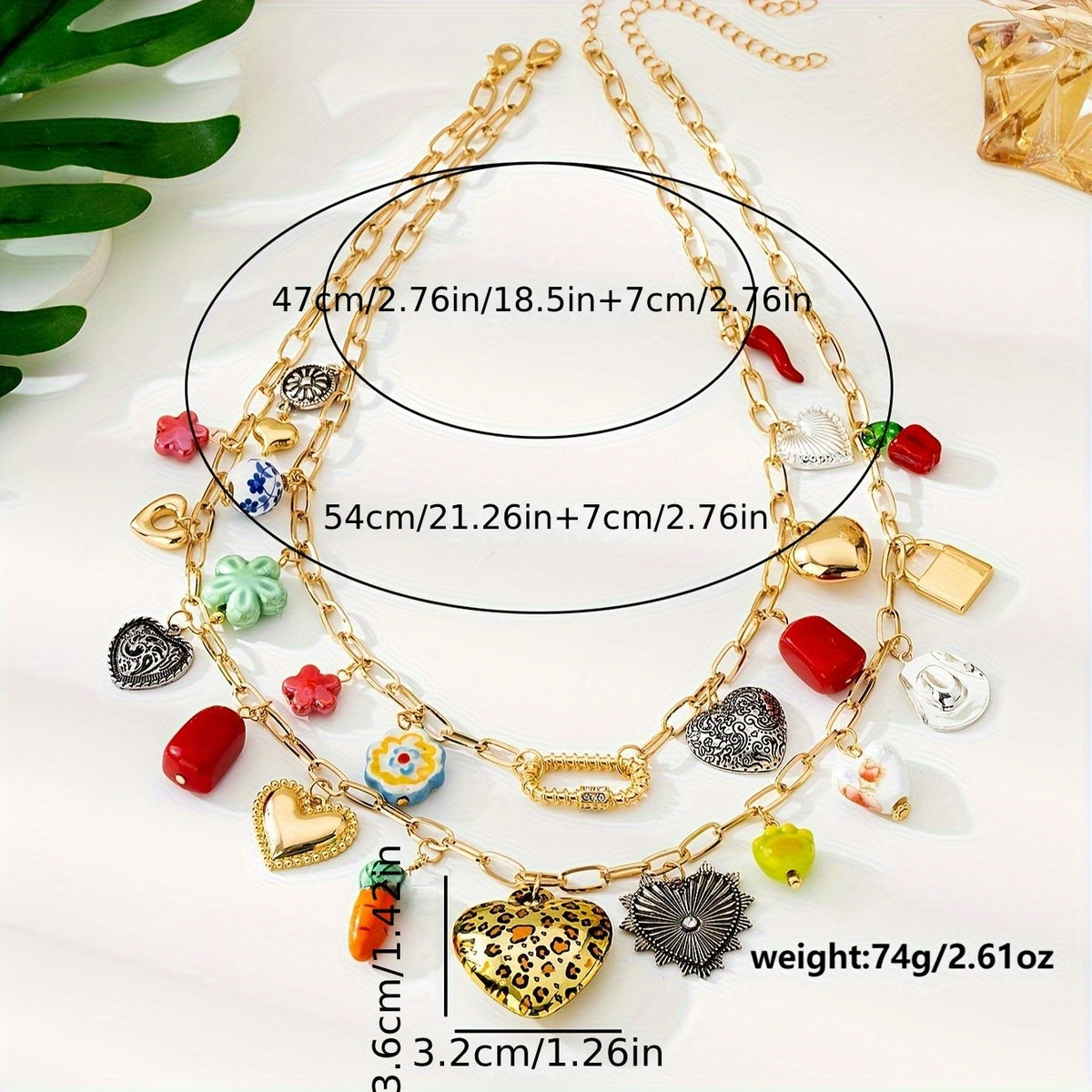 Boho Vintage Multi-Charms Necklace