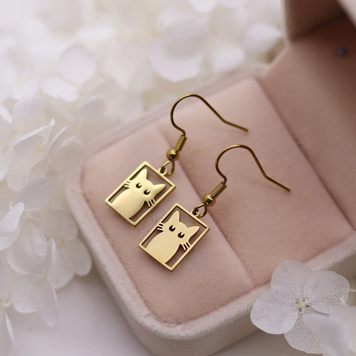 Cute Cat Drop Earrings