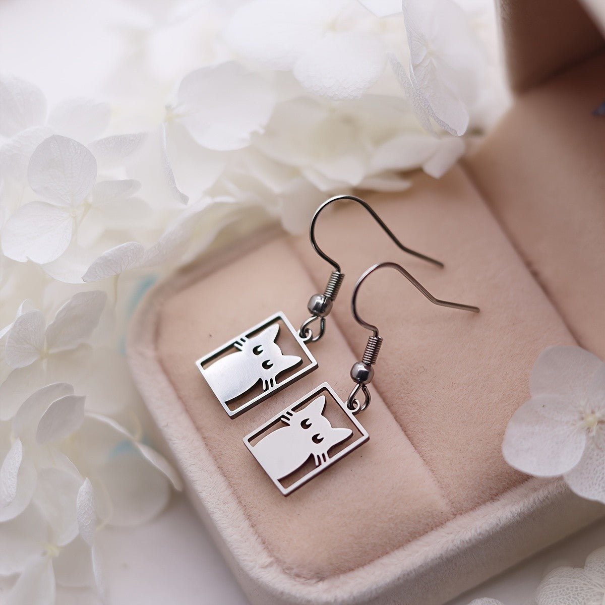 Cute Cat Drop Earrings