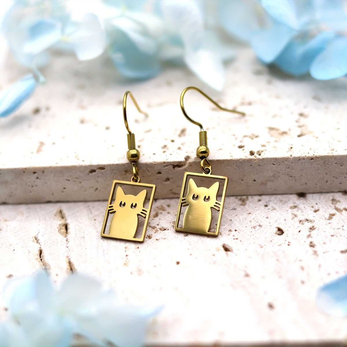 Cute Cat Drop Earrings