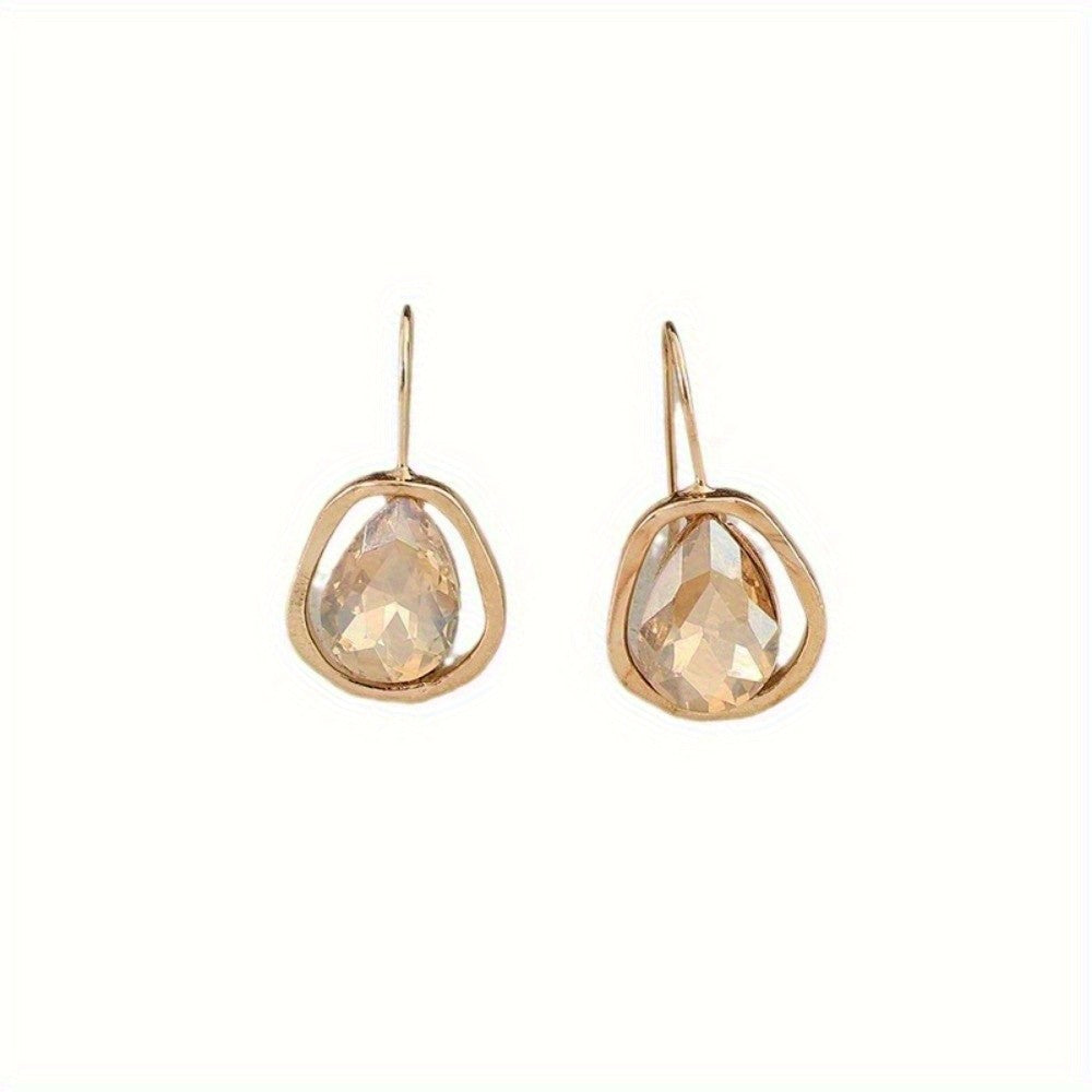 Vintage Inspired Amber Teardrop Earrings