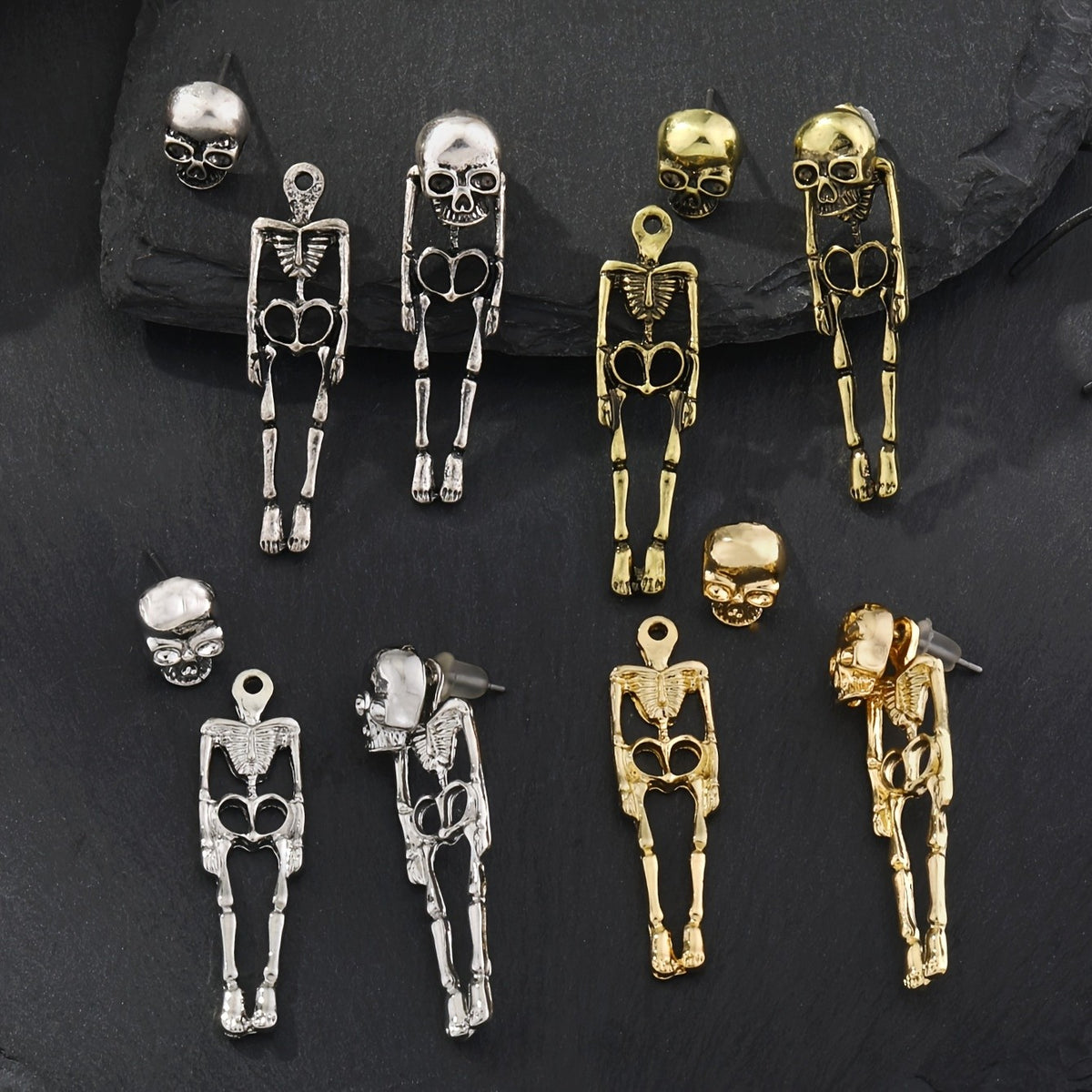 Gothic Skeleton Dangle Earrings