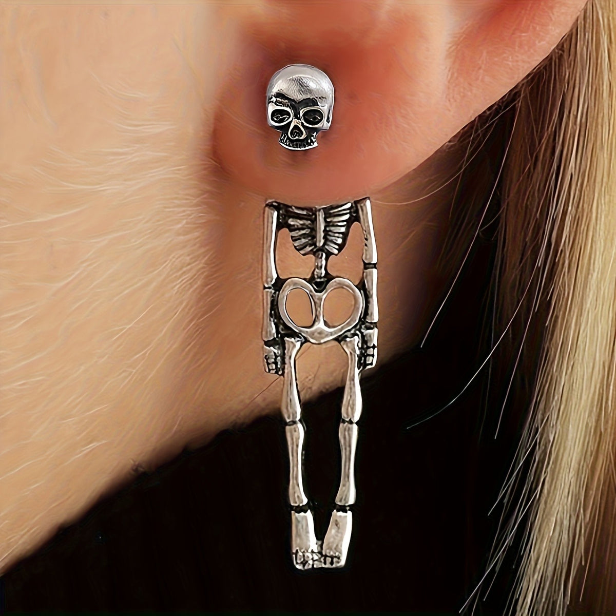 Gothic Skeleton Dangle Earrings