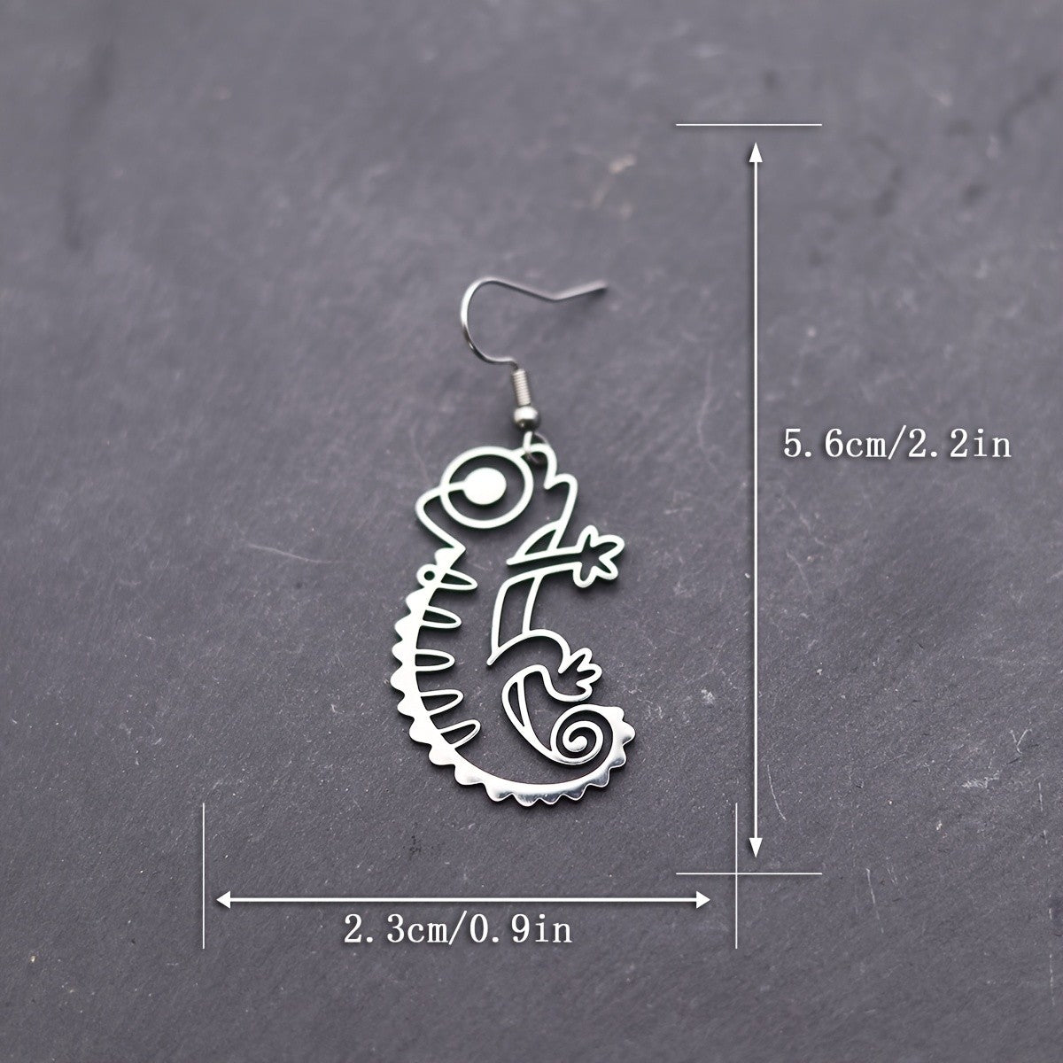 Dainty Lizard Drop Earrings