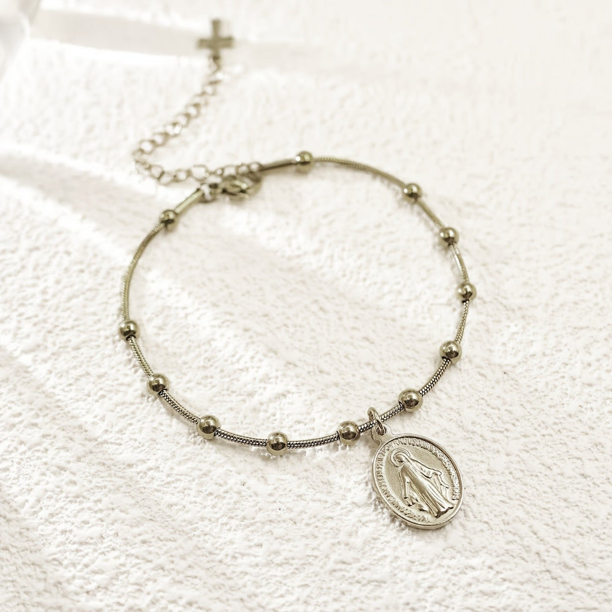 18k Vintage Religious Charm Bracelet
