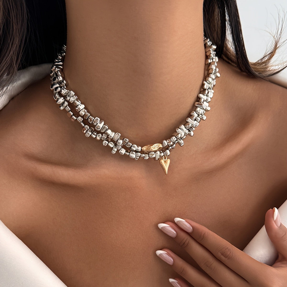 Retro Geometric Acrylic Choker Necklace
