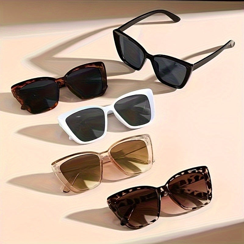 5pc Classy Square Frame Sunglasses Set