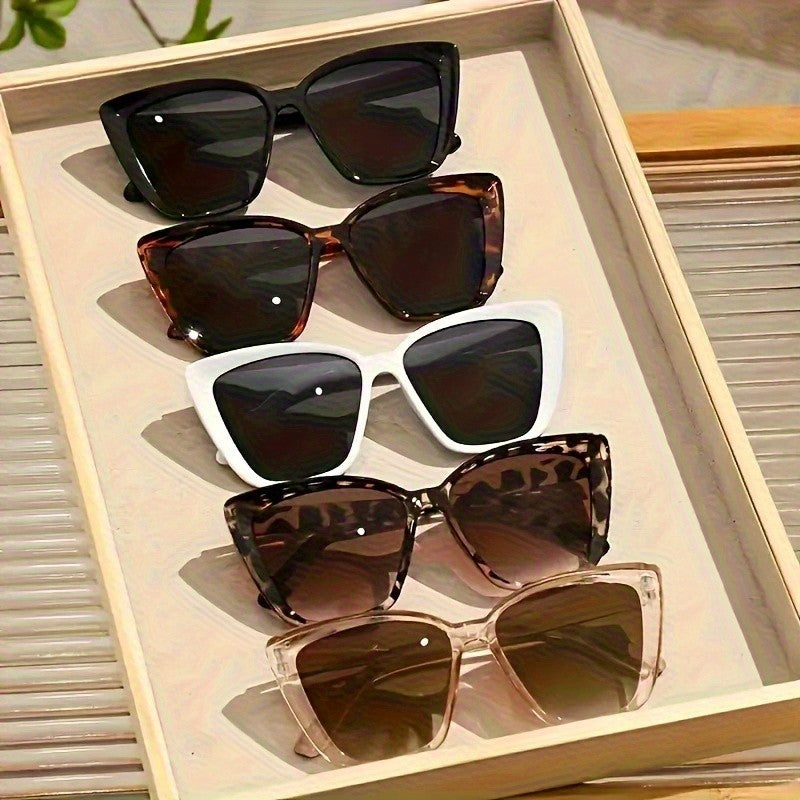 5pc Classy Square Frame Sunglasses Set