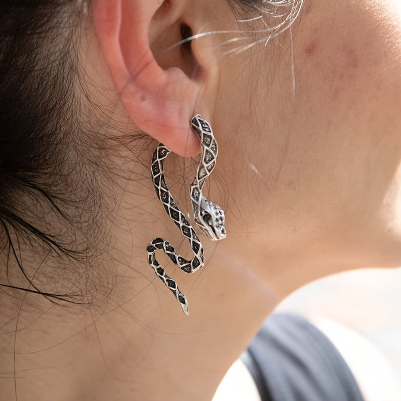 Boho Vintage Serpent Drop Earrings