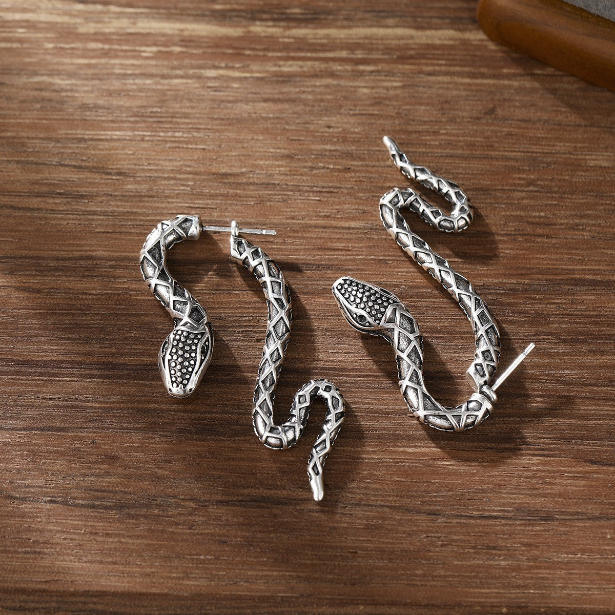 Boho Vintage Serpent Drop Earrings