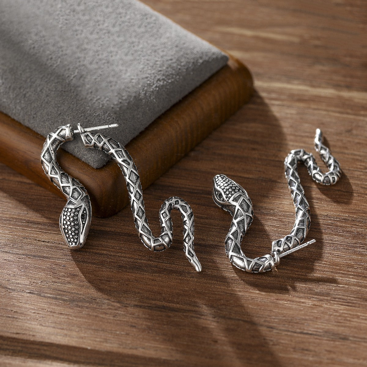 Boho Vintage Serpent Drop Earrings