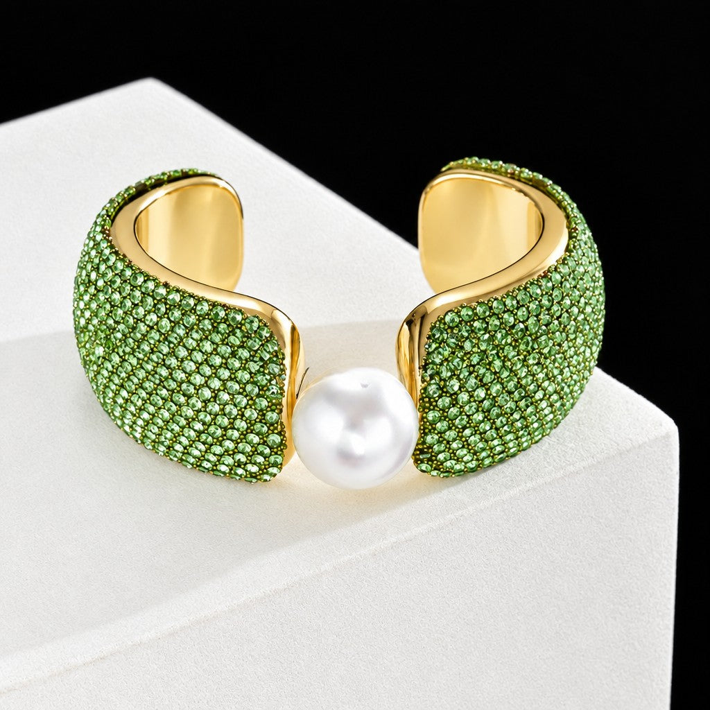 Classy Pink Pave Square Bracelet