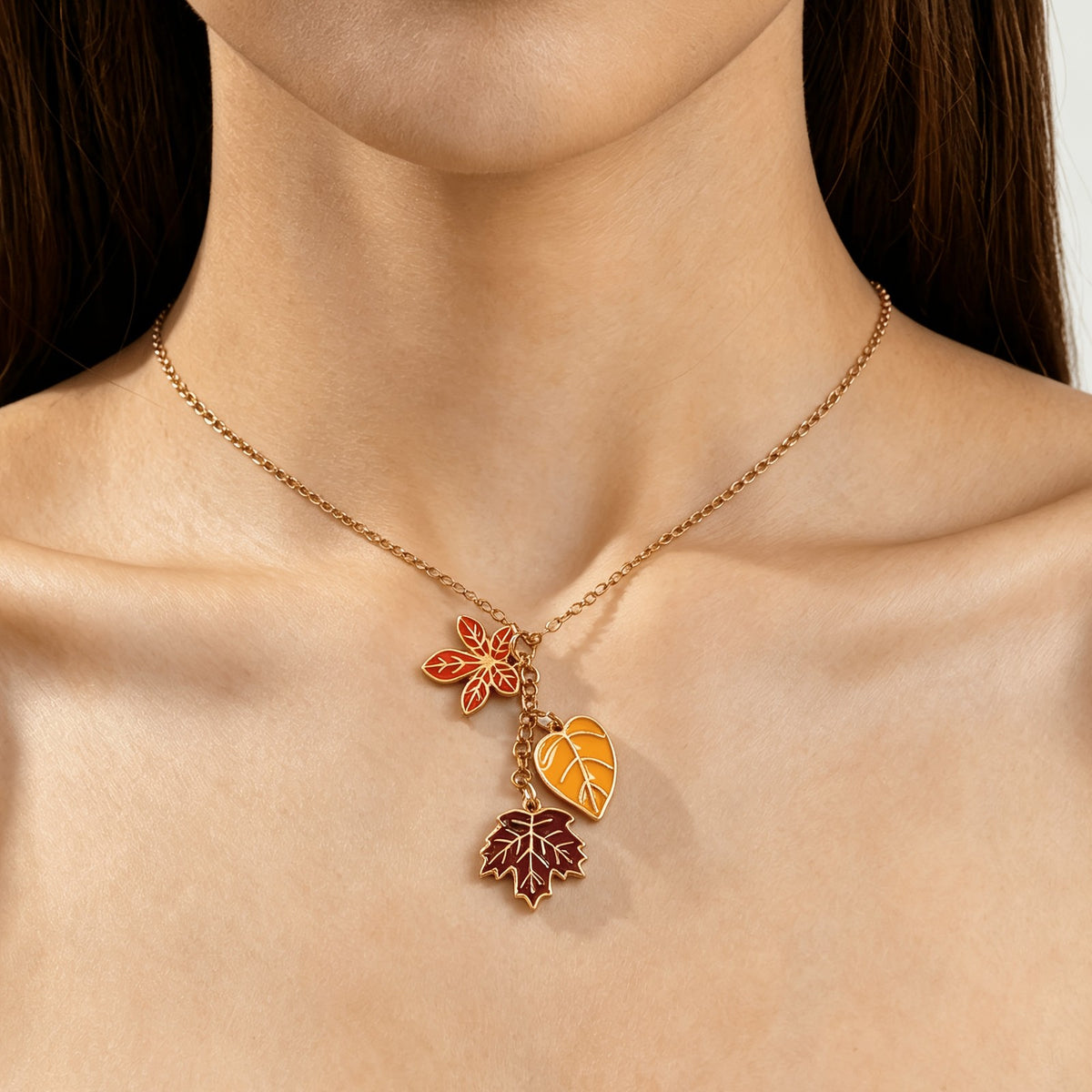 Vintage Autumn Maple Leaf Drop Earrings