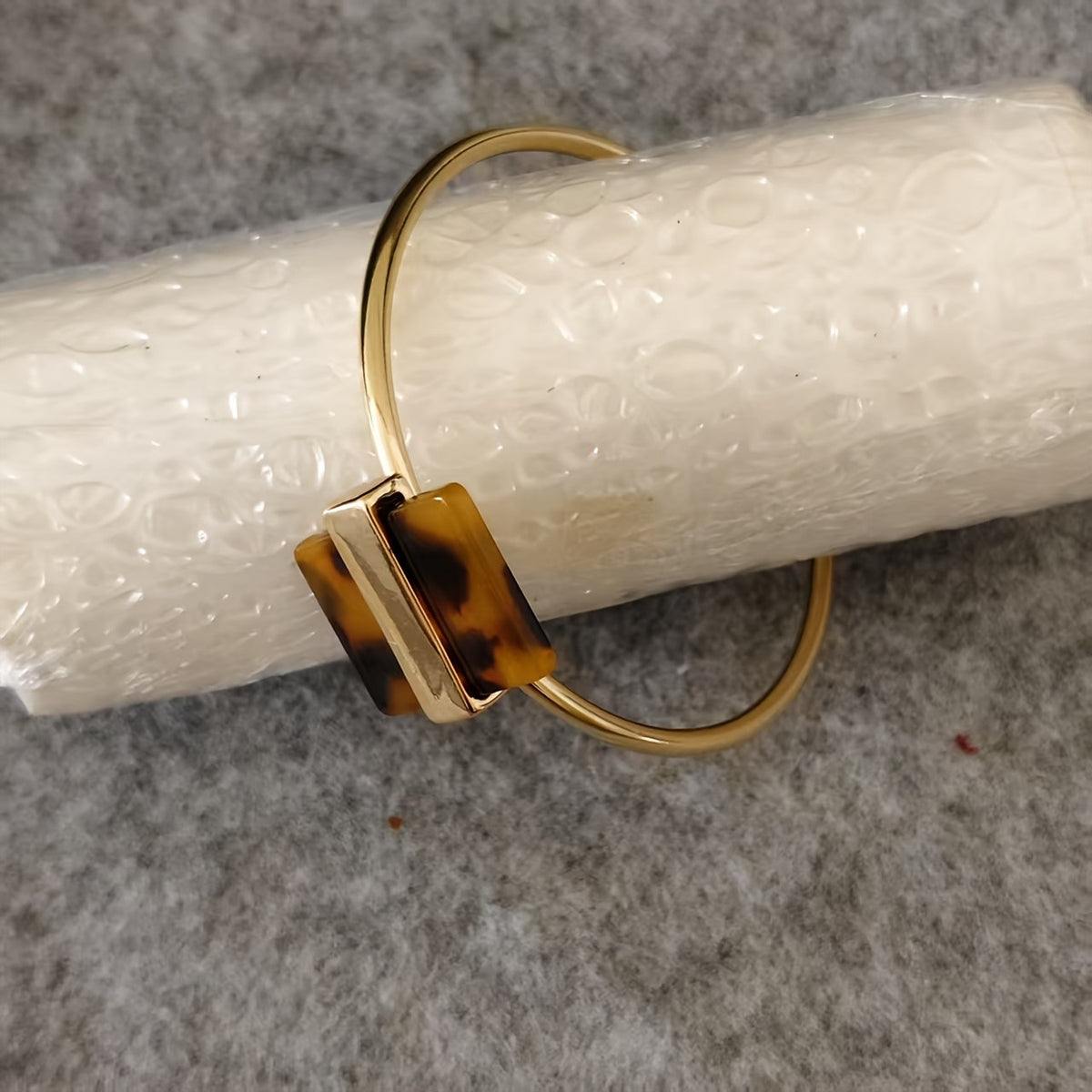 Elegant Tortoise Shell Bangle Bracelet