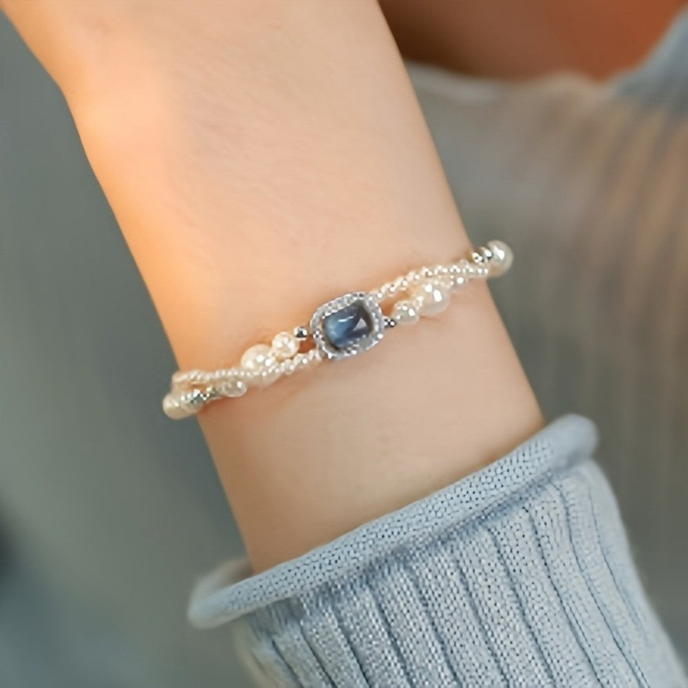 Dainty Layered Pearl Bracelet