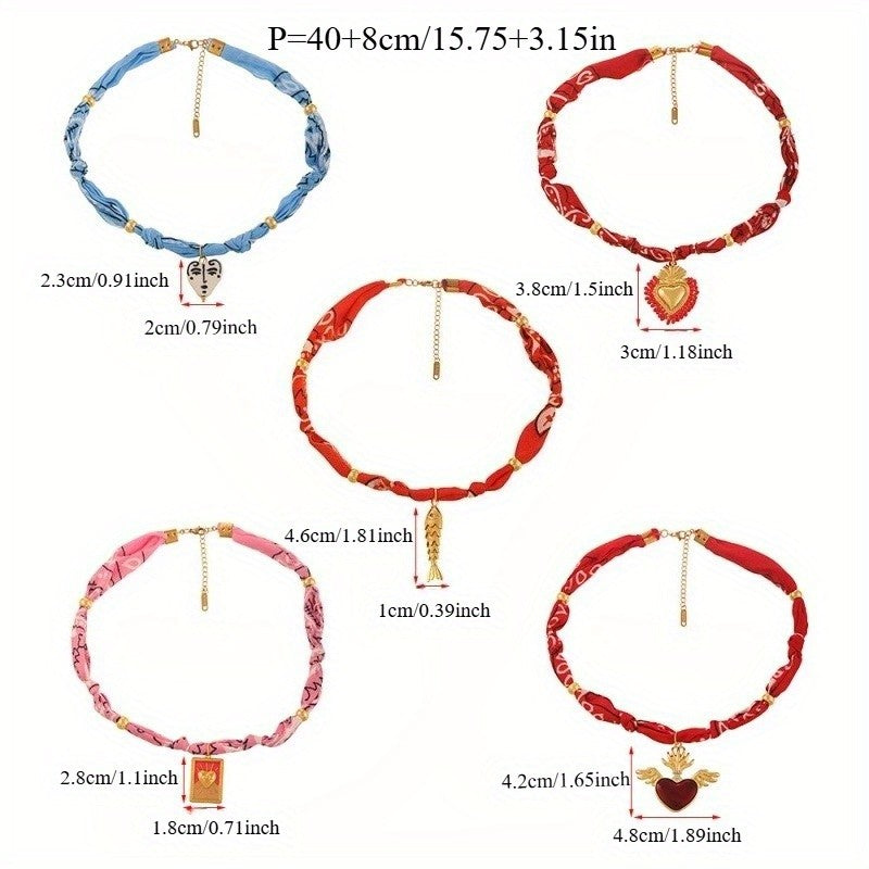 18k Boho Woven Heart Pendant Necklace