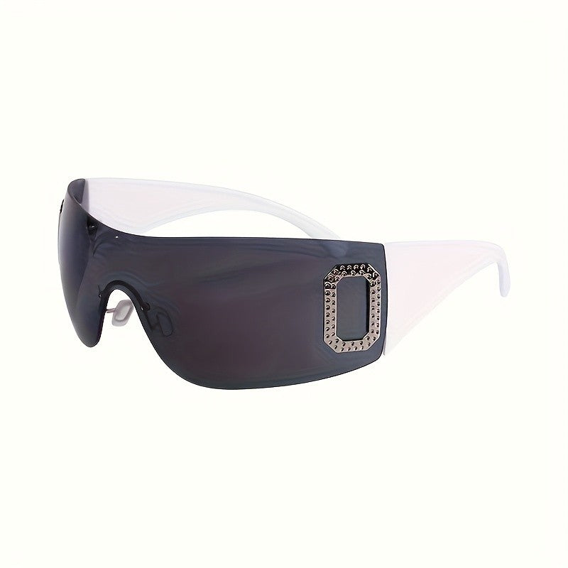 Chic Y2K Rimless Shield Sunglasses