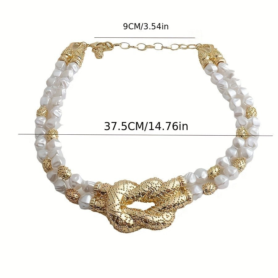 14k Vintage Baroque Pearl Rope Necklace