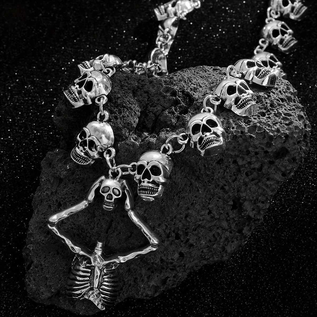 Gothic Skull Skeleton Necklace