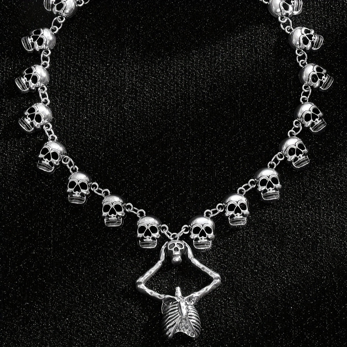 Gothic Skull Skeleton Necklace