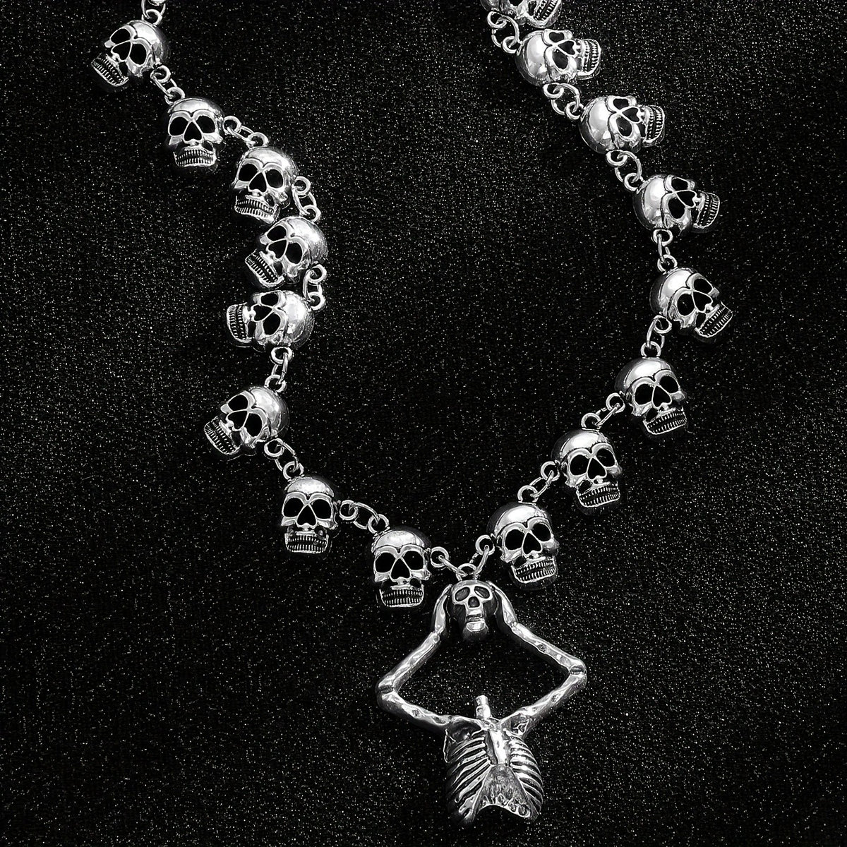 Gothic Skull Skeleton Necklace