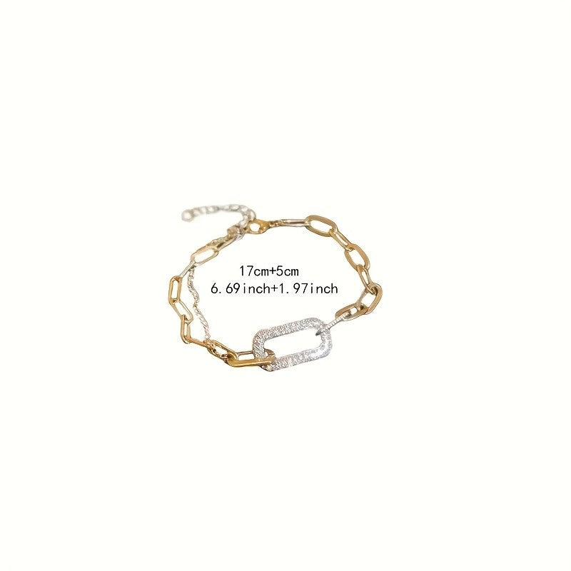 Classy Geometric Chain Bracelet