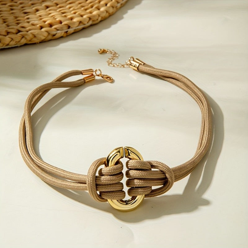 Vintage Braided Knot Choker Necklace
