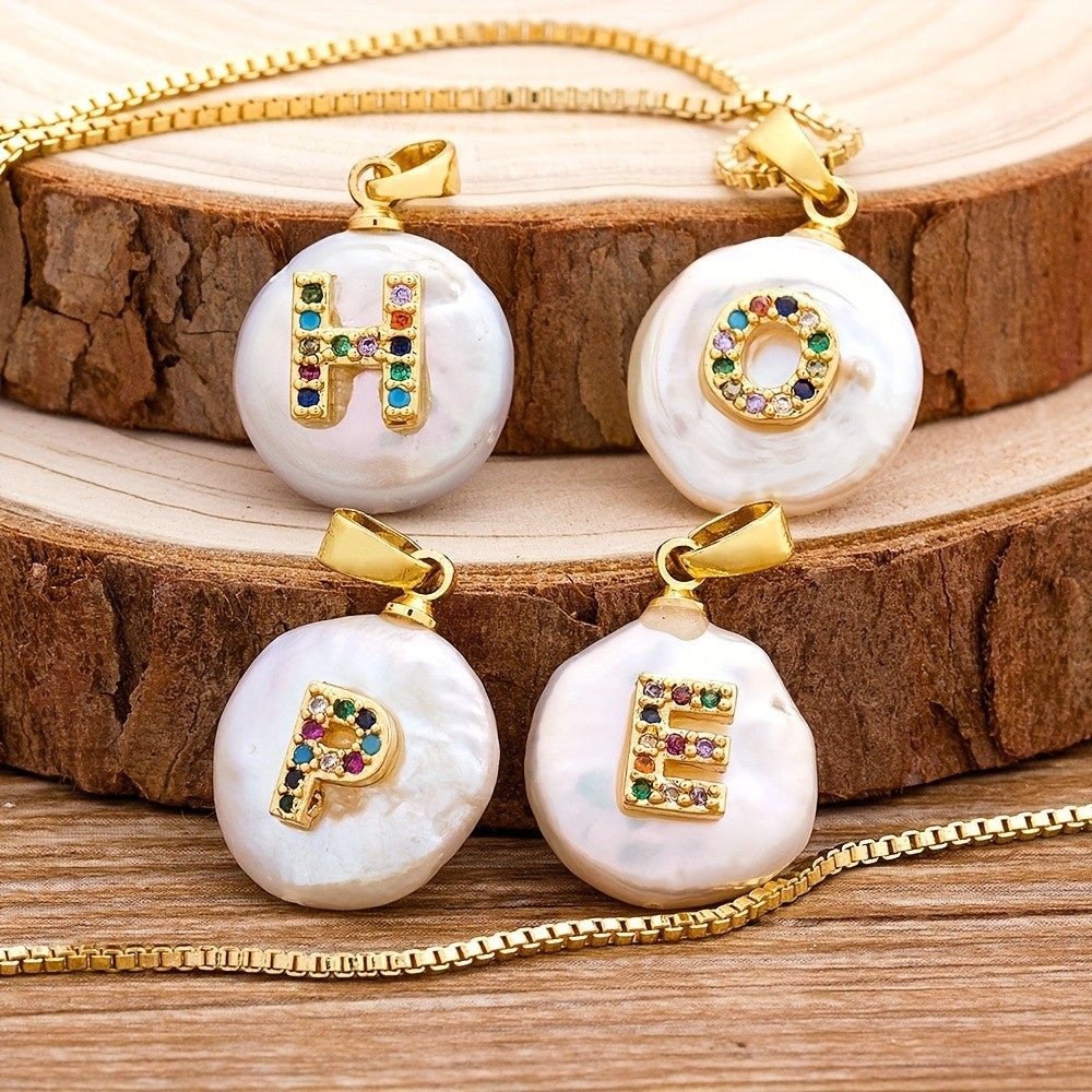 18k Dainty Colorful Initial Necklace