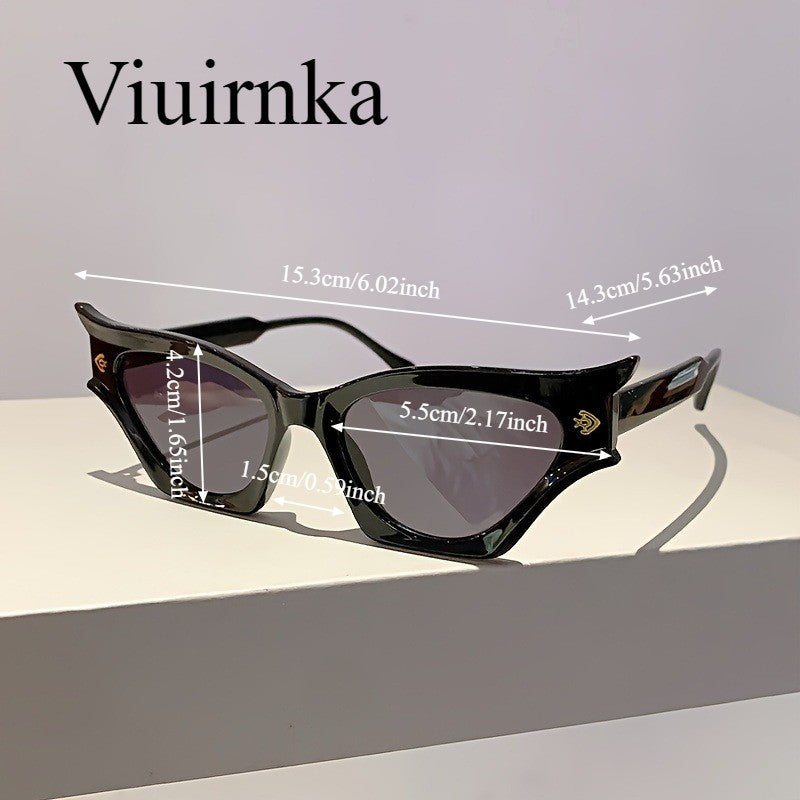 Classy Black Winged Cat Eye Sunglasses