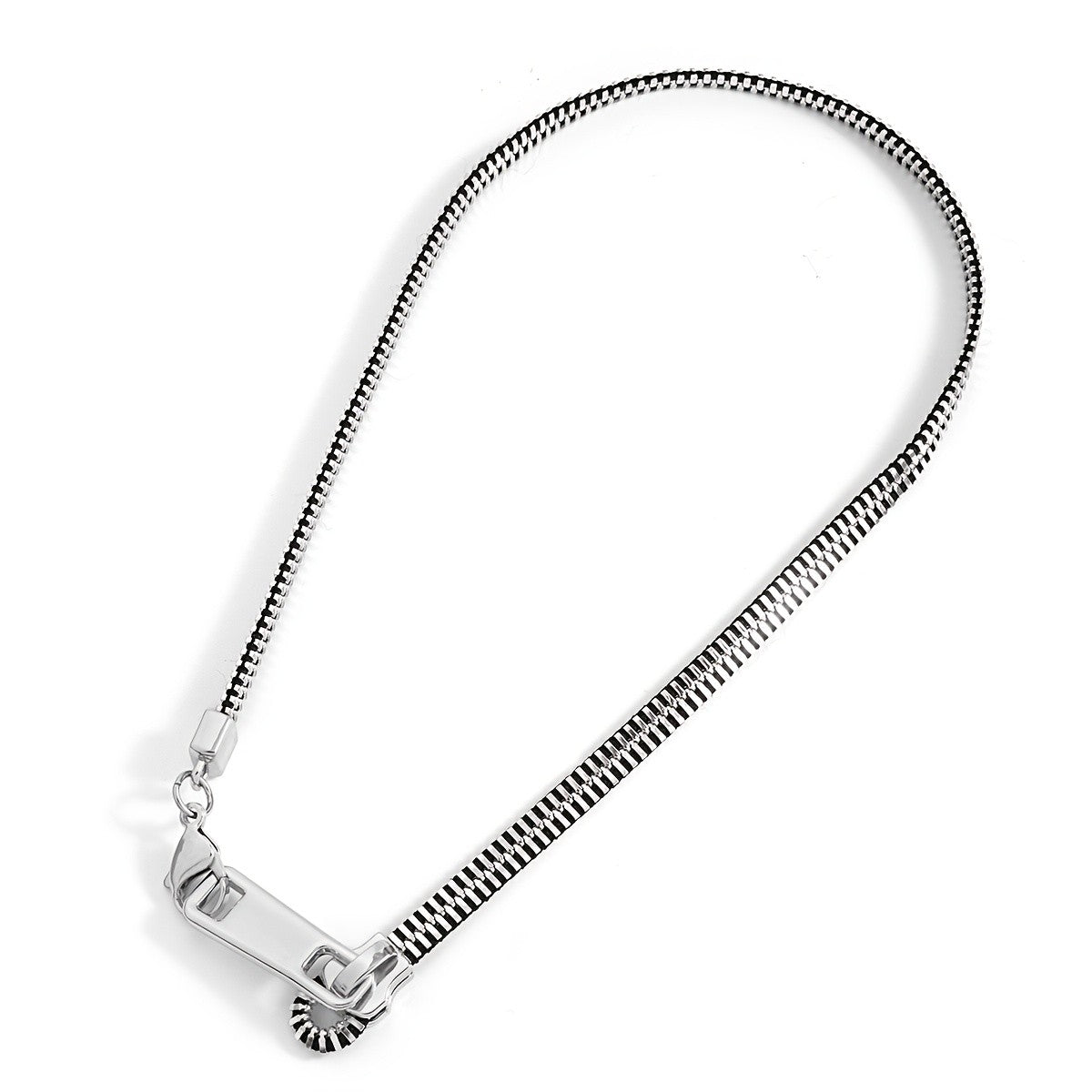 14k Funky Zipper Pull Necklace