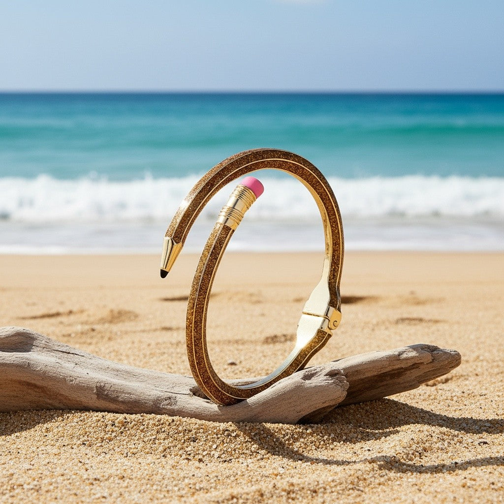 Classy Pencil Motif Bangle Bracelet