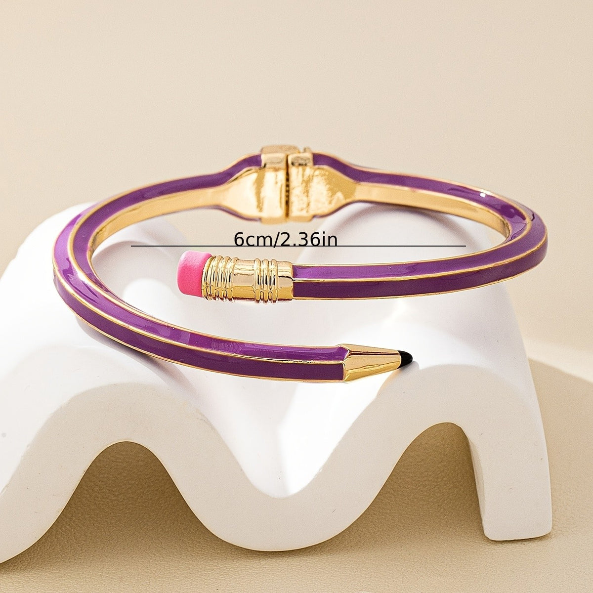 Classy Pencil Motif Bangle Bracelet