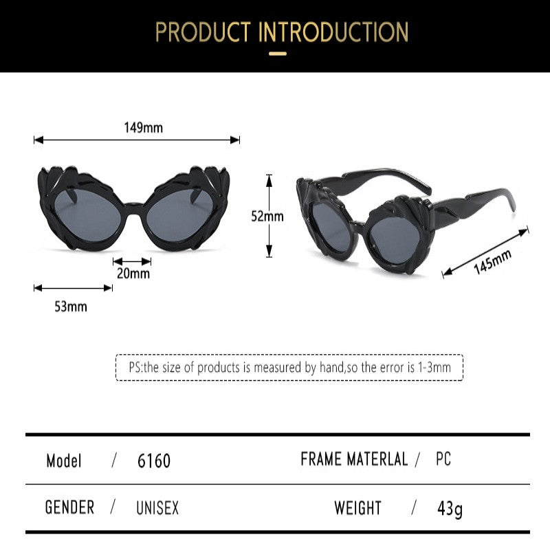 Classy Amber Floral Cat Eye Sunglasses