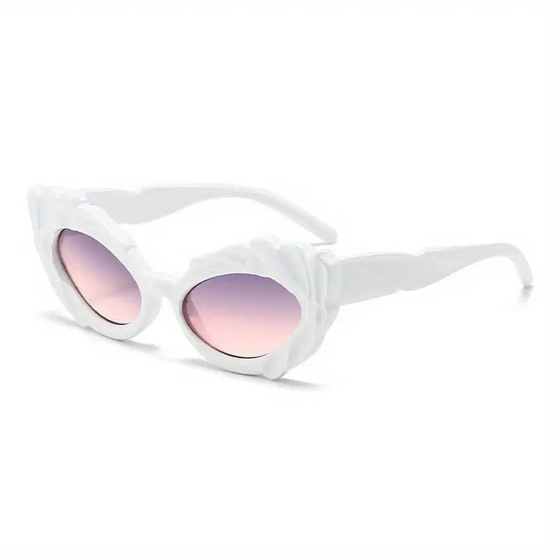 Classy Amber Floral Cat Eye Sunglasses