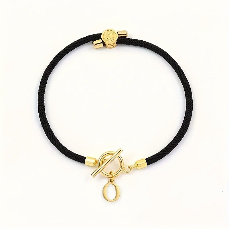 18k Boho Initial Letter Bracelet