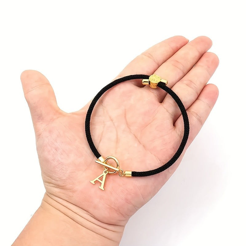 18k Boho Initial Letter Bracelet