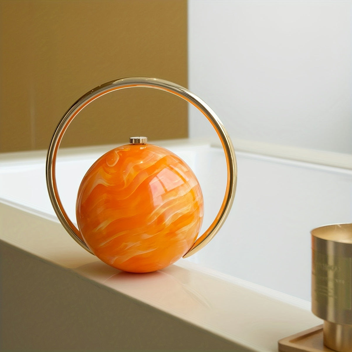 Elegant Tortoise Shell Sphere Clutch
