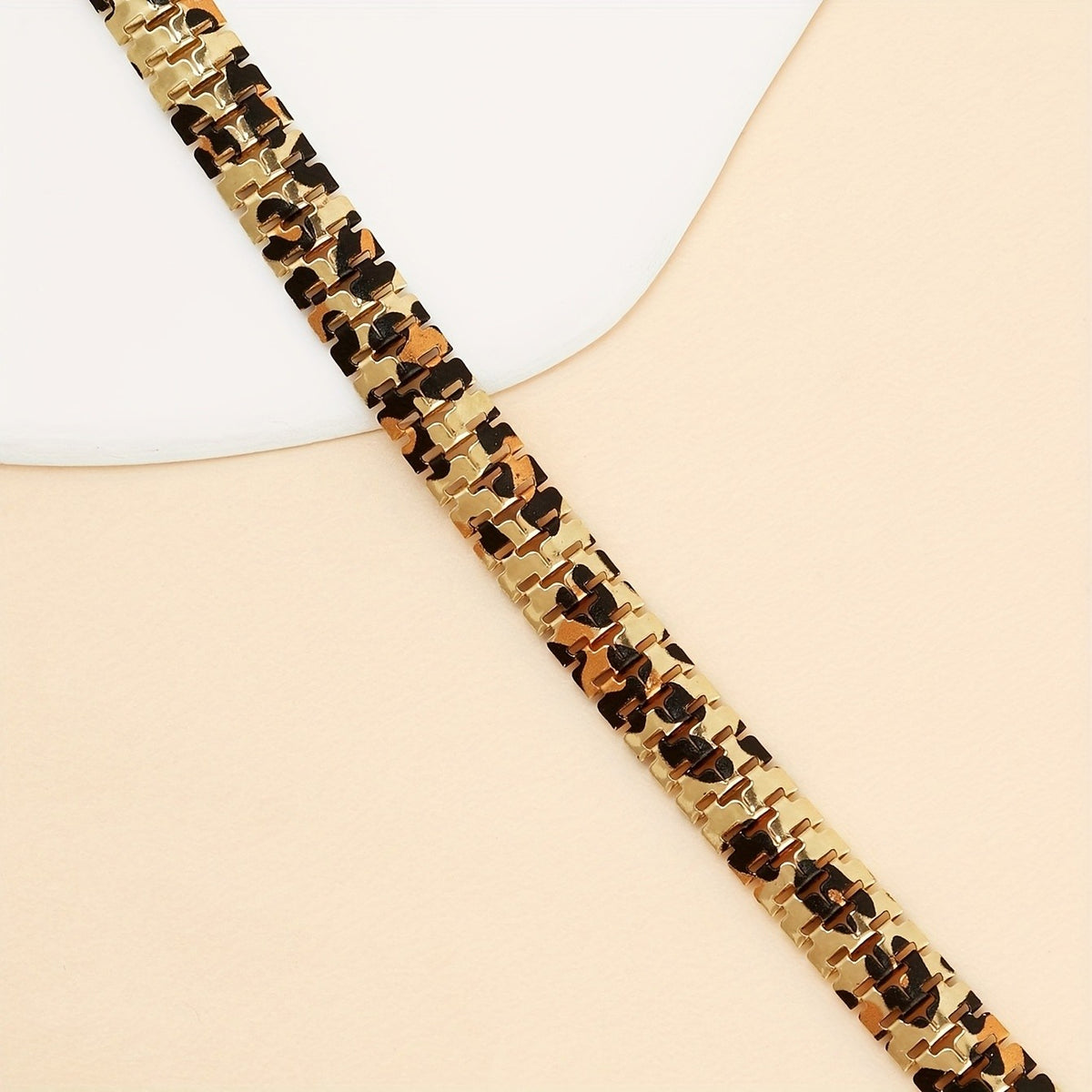 Classy Leopard Print Chain Bracelet