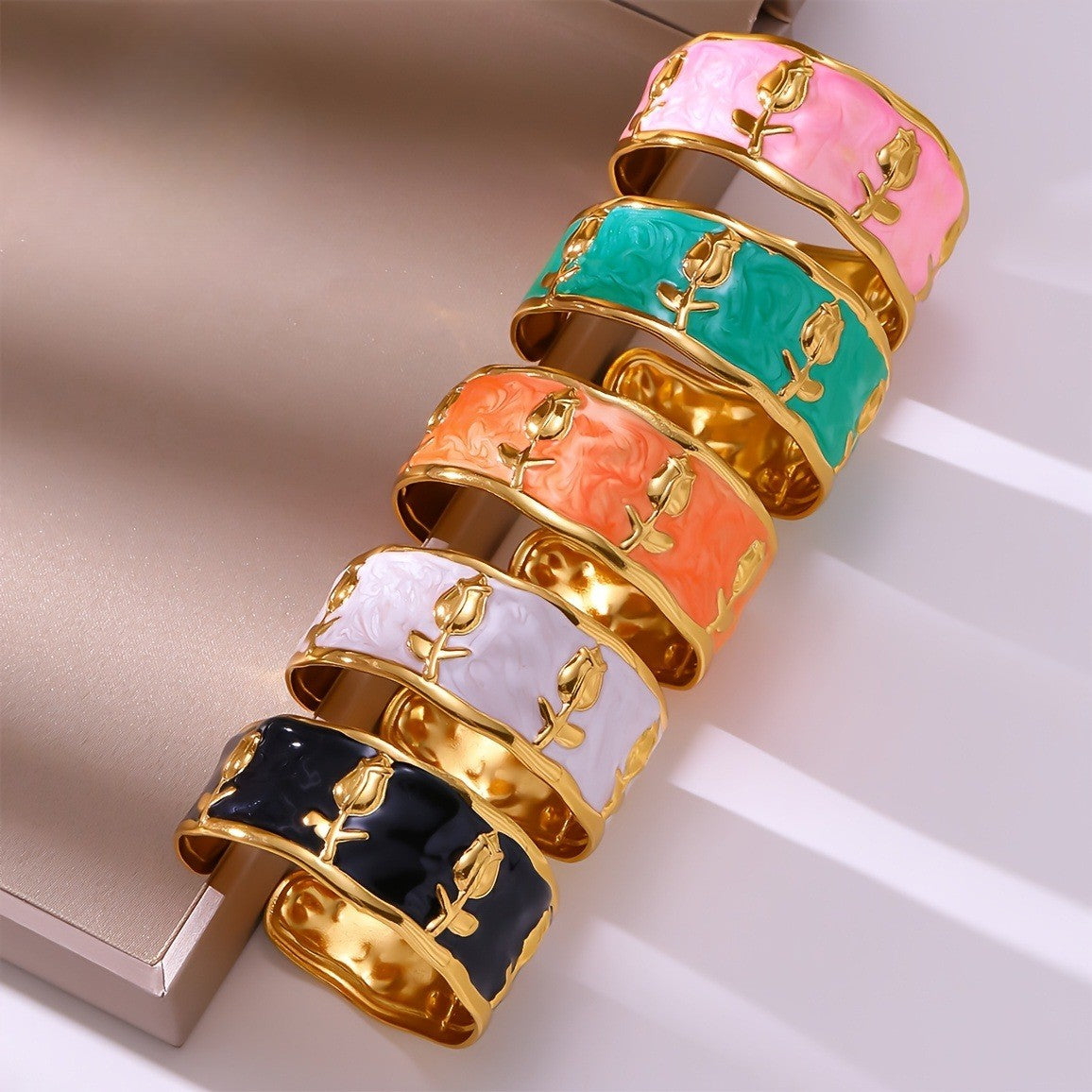 Classy Rose Open Bangle