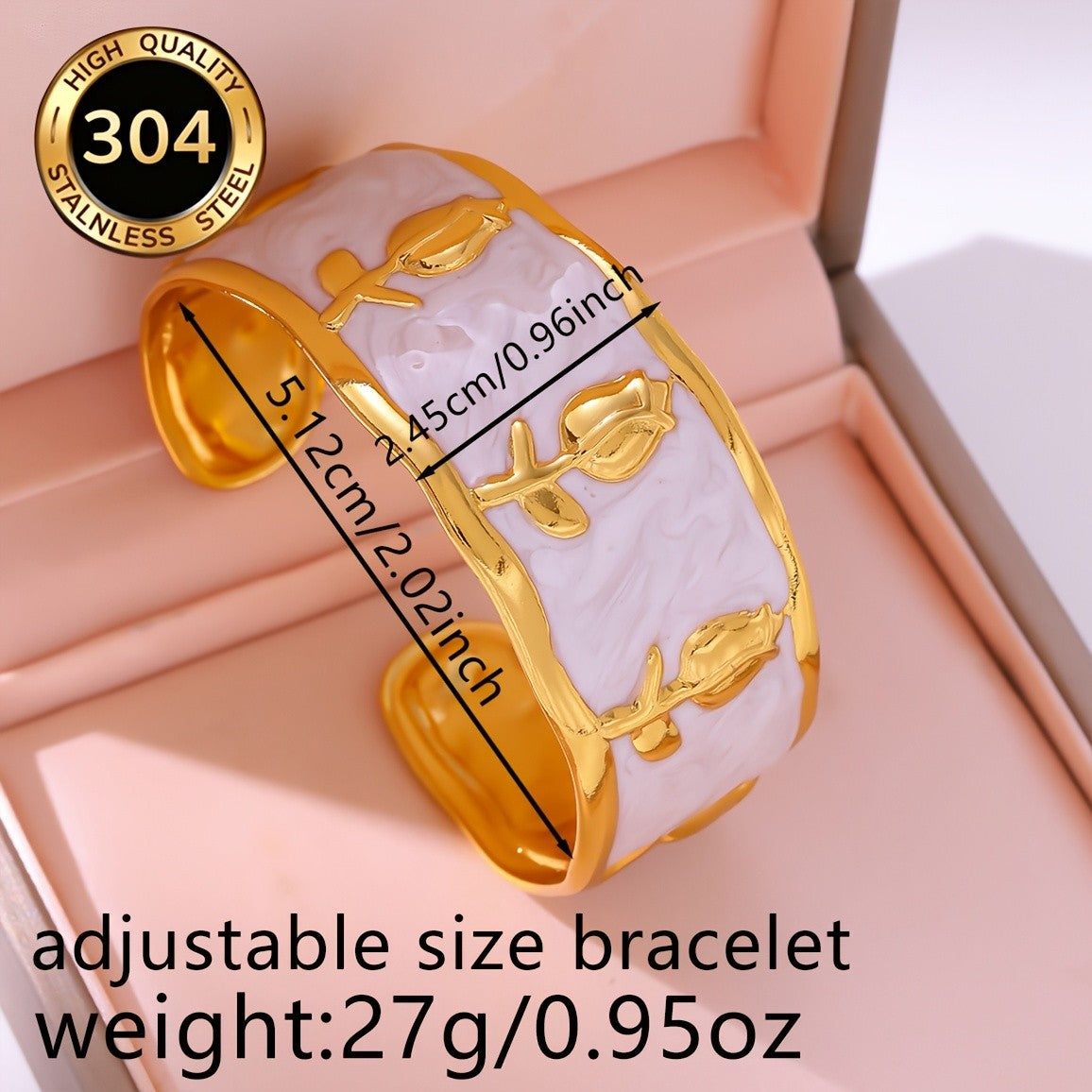 Classy Rose Open Bangle