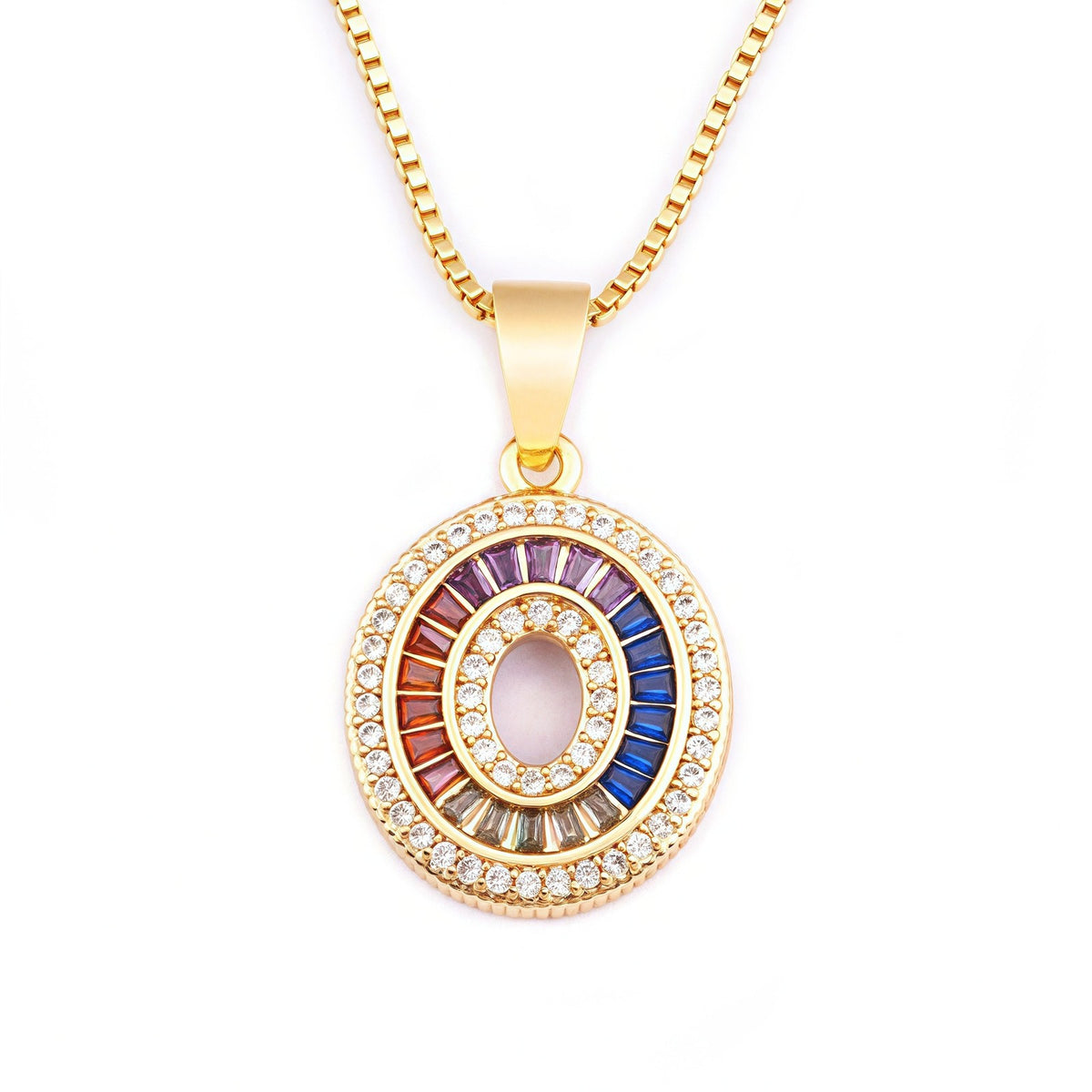 18k Classy Number Pendant Necklace