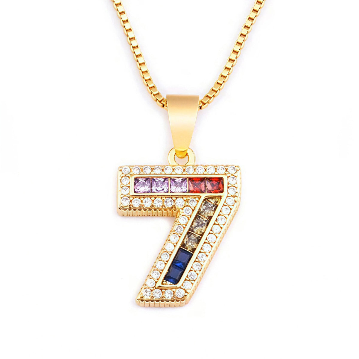 18k Classy Number Pendant Necklace