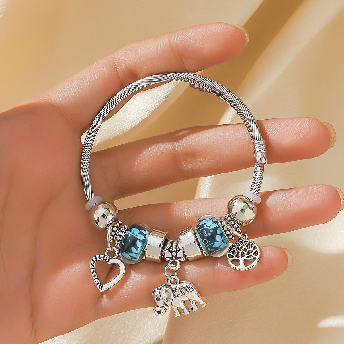 Dainty Elephant Charm Bracelet