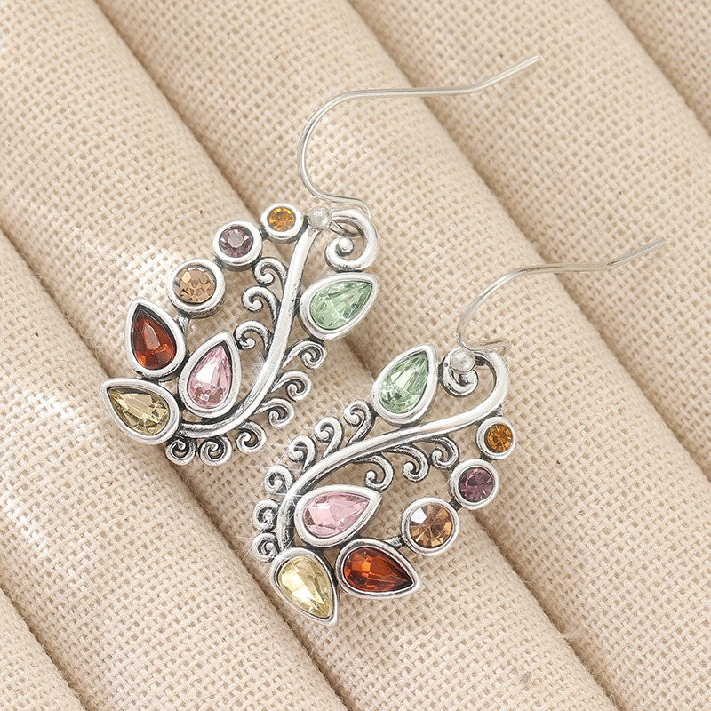 Elegant Multi-Color Leaf Earrings