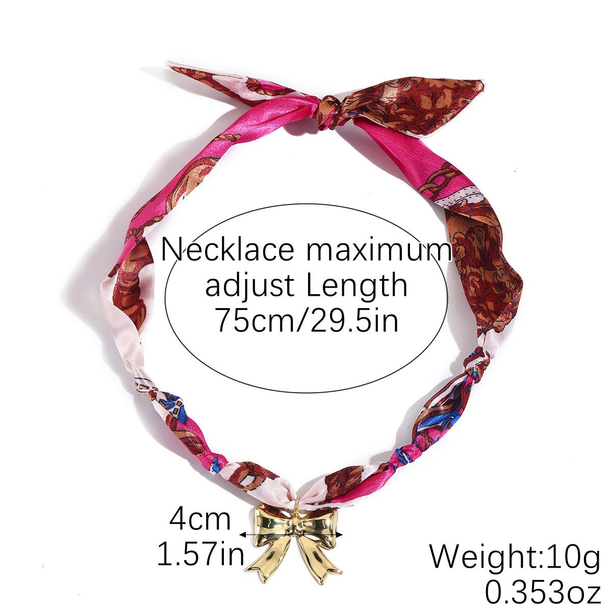 18k Boho Green Scarf Multi-Charm Necklace