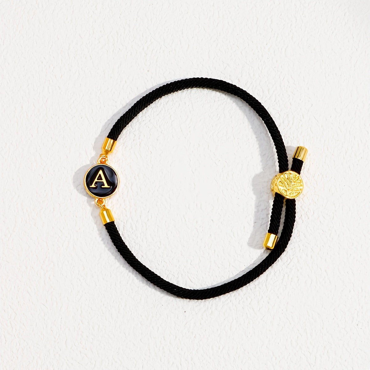 14k Dainty Woven Initial Bracelet
